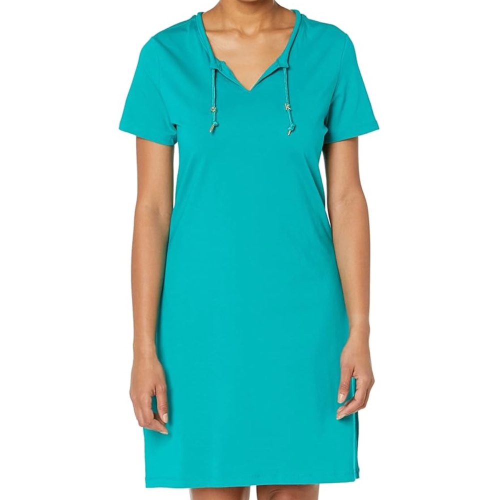Calvin Klein turquoise T-shirt mini dress, size small